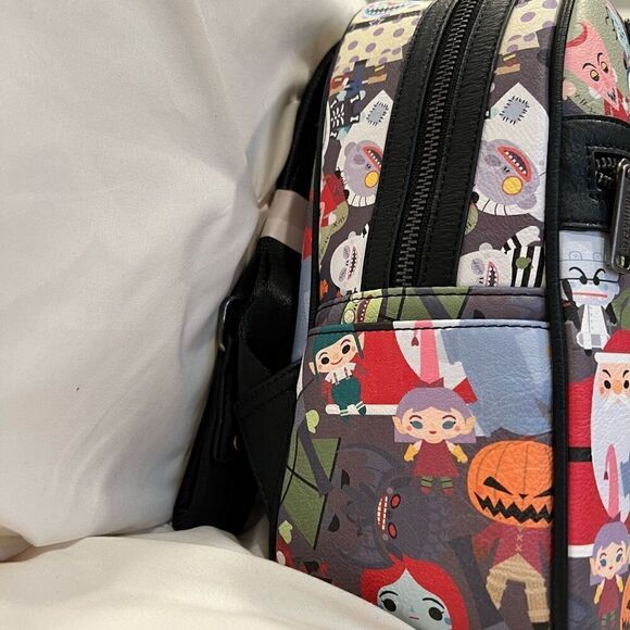 Loungefly The Nightmare Before Christmas Chibi Mini Backpack NWT RARE ❤️Logo NWT - Picture 3 of 7